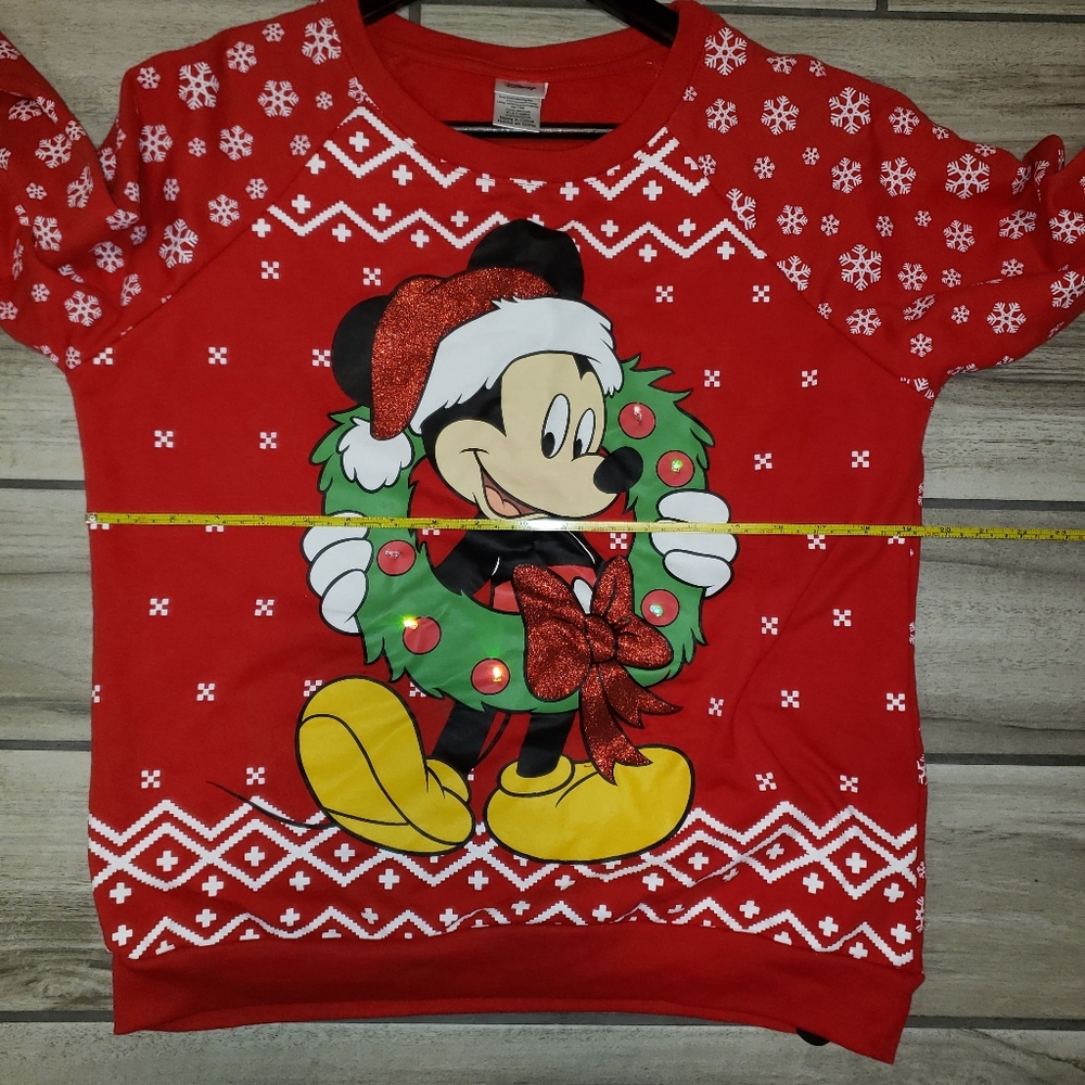 Disney light up holiday Christmas sweater / shirt